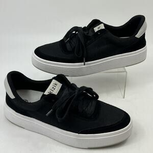 Kizik HandsFree Sneaker Womens Sz8 Mens 6.5 Black Canvas Low Top Casual Prague